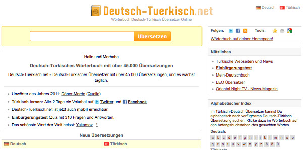 Deutsch-Türkisch.net – Wörterbuch & Übersetzer kostenlos